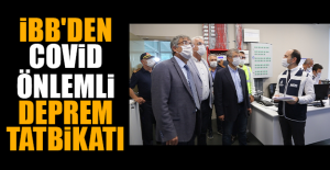 İBB'den, covid önlemli deprem tatbikatı