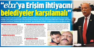 Erişim ihtiyacını belediyeler karşılamalı