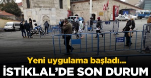 İstiklal Caddesi'nde 7 bin kişilik uygulama başladı