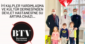 İyi Kalpler Yardımlaşma ve Kültür Derneği’nden Devlet Hastanesi’ne Su Artıma Cihazı…