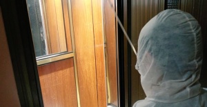 Koronavirüs geçiren vatandaşların apartmanları dezenfekte oluyor