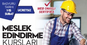 Meslek edindirme kurslarına yoğun ilgi