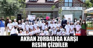 Akran zorbalığına karşı resim çizdiler