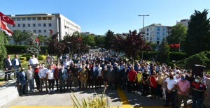 Yılmaz belediye personeli ile bayramlaştı