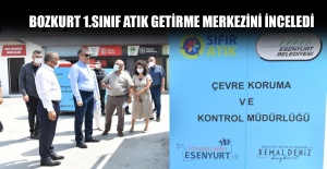 Bozkurt 1.sınıf atık getirme merkezini inceledi