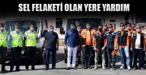 Sel felaketinin yaşandığı bölgeye destek