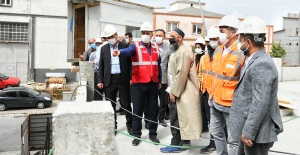 Bozkurt, yapımı devam eden cami inşaatını inceledi