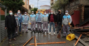 Ataşehir’de lodos sonrası yoğun çalışma