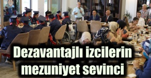 Dezavantajlı izcilerin mezuniyet sevinci