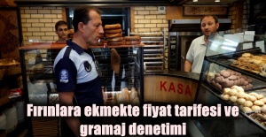 Fırınlara ekmekte fiyat tarifesi ve gramaj denetimi