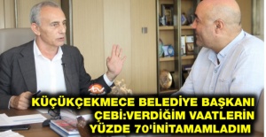 Belediye Başkanı Çebi: Verdiğim vaatlerin yüzde 70'ini tamamladım