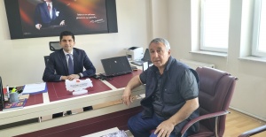 SERDAR ÜNSAL İLTERİŞ TAŞKINSU'YU MAKAMINDA ZİYARET ETTİ