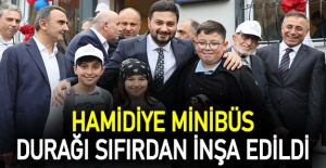Hamidiye minibüs durağı yeni yerinde yeni haliyle hizmet verecek