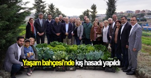 Yaşam bahçesi’nde kış hasadı yapıldı