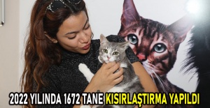 2022 yılında 1672 tane kısırlaştırma yapıldı