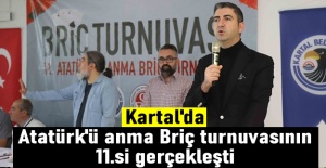 Kartal'da Atatürk'ü anma Briç turnuvasının 11.si gerçekleşti
