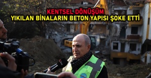 Kentsel dönüşüm yıkılan binaların beton yapısı şoke etti