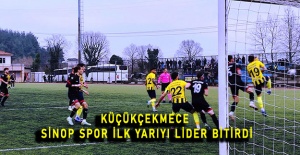 Küçükçekmece Sinop Spor ilk yarıyı lider bitirdi