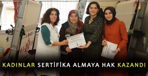 Kadınlar sertifika almaya hak kazandı
