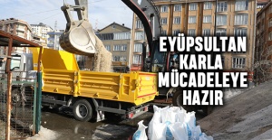 Eyüpsultan karla mücadeleye hazır
