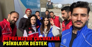 Depremzede çocuklara psikolojik destek