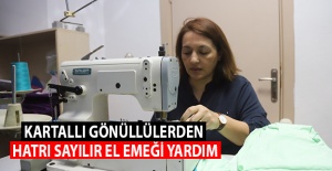 Kartallı gönüllülerden el emeği yardım
