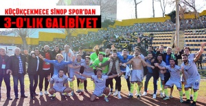 Küçükçekmece Sinop spor'dan 3-0'lık galibiyet