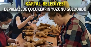 Kartal depremzede çocukların yüzünü güldürdü