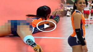voleybolcu kameramanın azizliğine uğradı